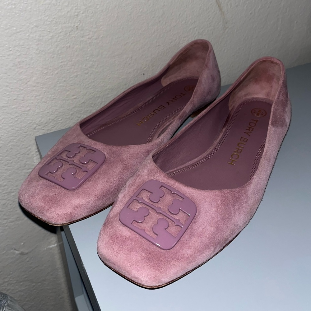 Tory Burch Women's Mauve Suede Loafers